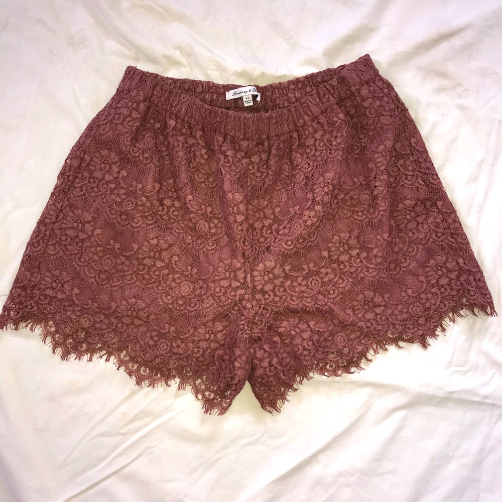 Madewell Broadway and Broome eyelash lace shorts